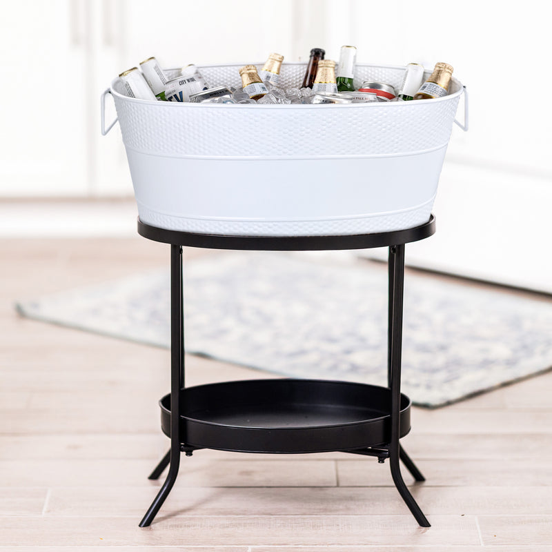 Aspen Beverage Tub with Stand in White 28-inch BREKX – BREKX Home Party