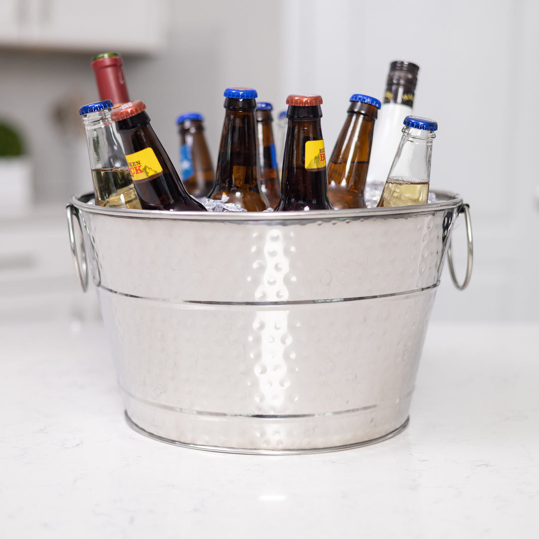 Crestfallen Beverage Bucket Hammered White | BREKX – BREKX Home +