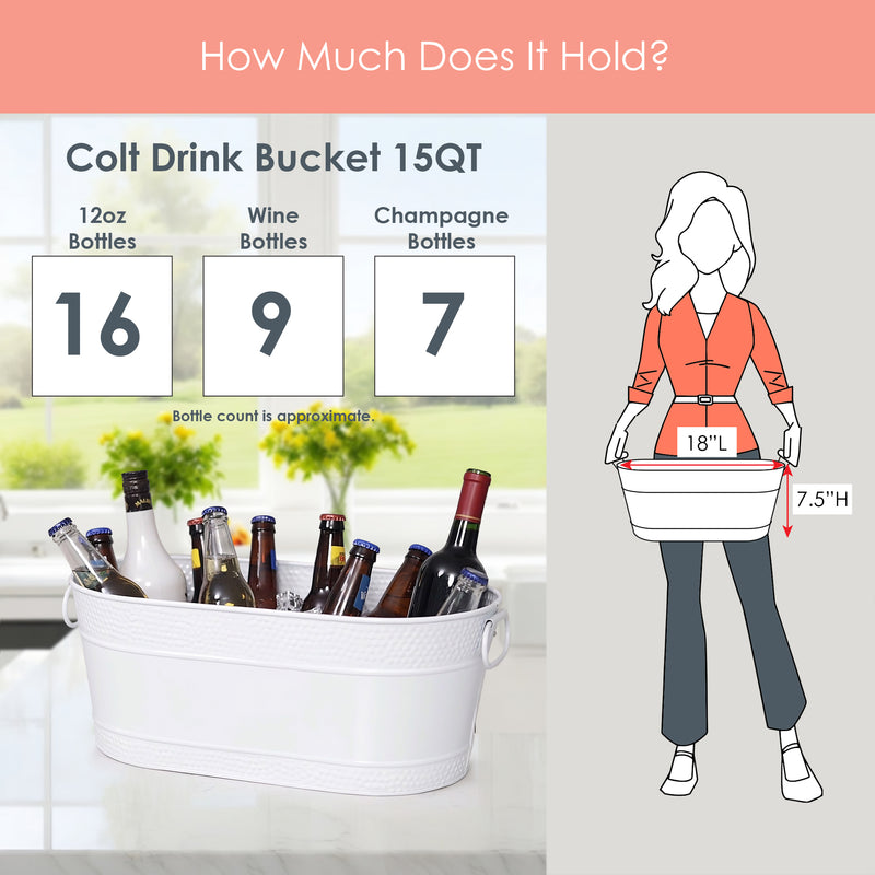 Colt Drink Bucket Hammered White | BREKX