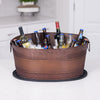 Large beer buckets with cocktail bar mat included.  The rubber bar or kitchen mat catches splashes and spills.  Can also be used as a durable and long-lasting dish dry mat.