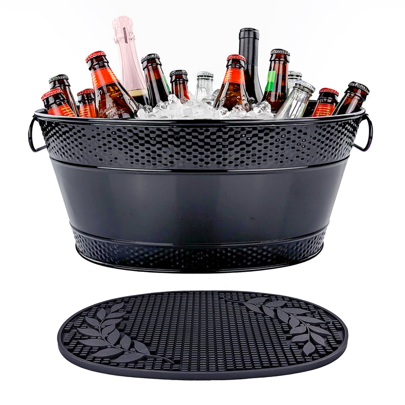 Colt Drink Bucket Hammered Black with Party Mat | BREKX
