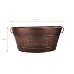 Large oval dog toy storage bin or basket with 18 inch length and 7.5 inch height for the home.
