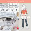 The Pawprint Luxe Duo - Large Steel Pawprint Dog Toy Bin + Medium Steel Pawprint Dog Toy Bin