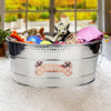 Dog Toy Bin Indestructible - Metallic "Dog Toys" Bone - Stainless Steel Large | BREKX