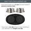 Dog Bowls with Non-slip Food Mat Rubber & Stainless Steel | BREKX