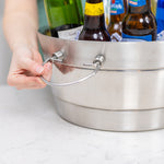 Anchored Beverage Tub Ribbed Dual Finish Insulated Stainless Steel | BREKX