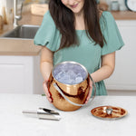 Iceberg Ice Bucket with Lid & Scoop Insulated Stainless Steel, Rose Copper | BREKX