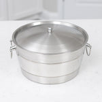 Anchored Ice Bucket with Lid Ribbed Stainless Steel | BREKX