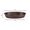 Large metal serving tray for hosting parties and serving food and drinks.