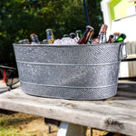 Aspen Metal Party Tub Hammered Galvanized | BREKX