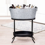 Aspen Beverage Tub with Stand Galvanized 28-inch | BREKX