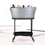 Aspen Beverage Tub with Stand Galvanized 28-inch | BREKX